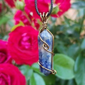 Lapis Lazuli Crystal Hand Wrapped Necklace
